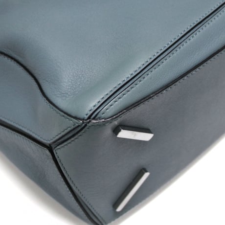 LOEWE Medium Puzzle Bag Leather Blue #74296