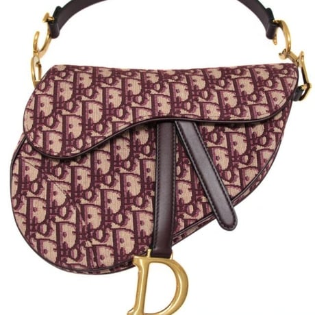 Christian Dior Saddle Bag Oblique Canvas Bordeaux #74420