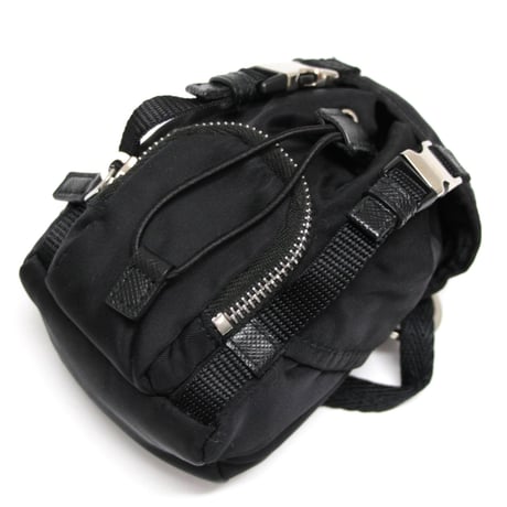 PRADA Backpack Charm Nylon Black #75127