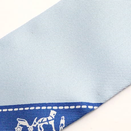 HERMES Twilly Scarf Silk Bolduc Blue #19191