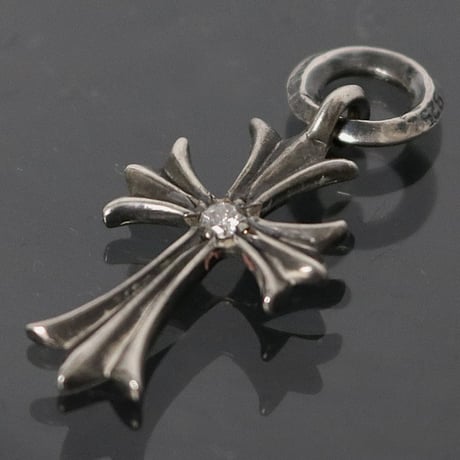 Chrome Hearts Tiny CH Cross Pendant Aftermarket Diamonds# 31359
