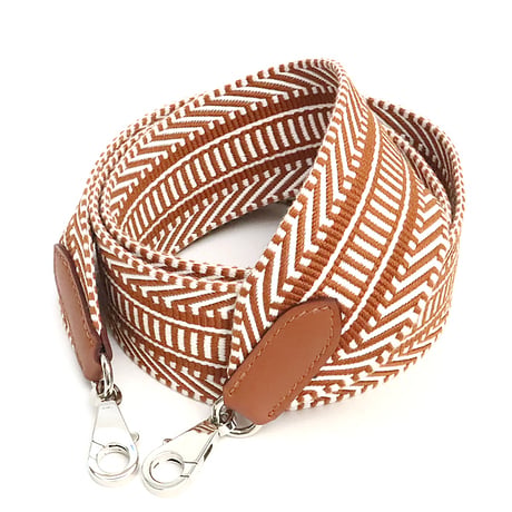 HERMES Bandouliere Sangles Caval Shoulder Strap Canvas Brown ＃18880