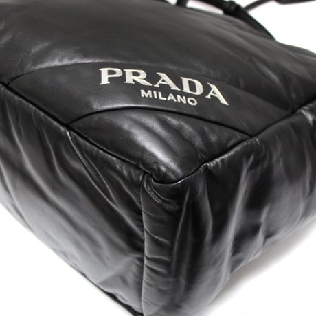 PRADA Tote Bag Nappa Leather Black 1BG223 #74577