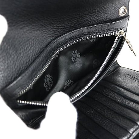 Chrome Hearts Wave Wallet Cross Button Tri-Fold Wallet   #30280