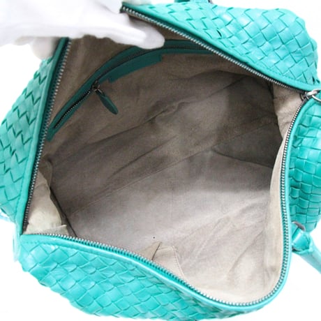 BOTTEGA VENETA Montaigne Satchel Bag Intrecciato Leather Emerald Green #74056