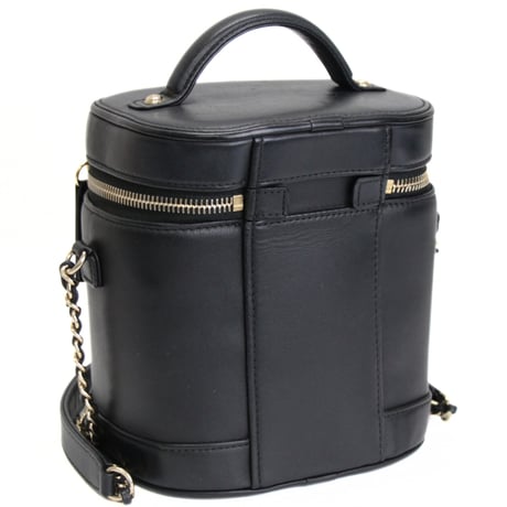 CHANEL CC Mania Vanity Bag with Chain Lambskin Black #73605