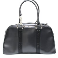 Christian Dior Hardcore Bowling Bag Leather Black #74807