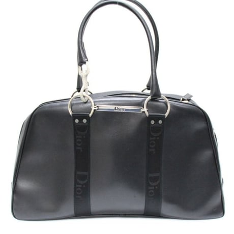 Christian Dior Hardcore Bowling Bag Leather Black #74807