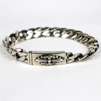 CHROME HEARTS Baby Classic Floral Cross ID Bracelet 24 Links #31439