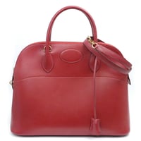 HERMES Bolide 35 Handbag Boxcalf Leather Rouge Vif ＃17540