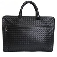 BOTTEGA VENETA Briefcase Intrecciato Leather Black #73720