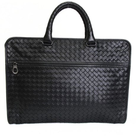 BOTTEGA VENETA Briefcase Intrecciato Leather Black #73720