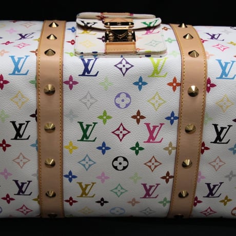 Louis Vuitton x Murakami Keepall 45 Boston Bag Monogram Multicolor White M92641 #73280