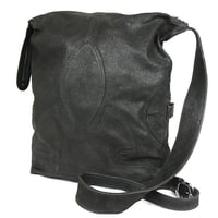 Chrome Hearts Lelo Flannie Patch Shoulder Bag Destroyed Leather Black Rhodium #103535