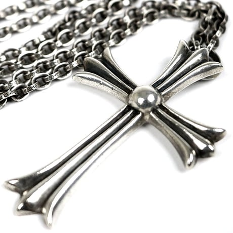 Chrome Hearts Large Cross Pendant with Paper Chain 24 in Necklace #31028
