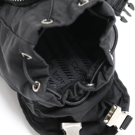 PRADA Backpack Charm Nylon Black #75127