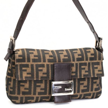 FENDI Mamma Baguette Bag Zucca Canvas ＃75174