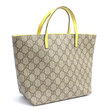 GUCCI Children's Owl Tote Bag GG Canvas Beige Yellow #74463