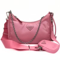 PRADA Re-Edition Shoulder Bag Nylon Pink #72449