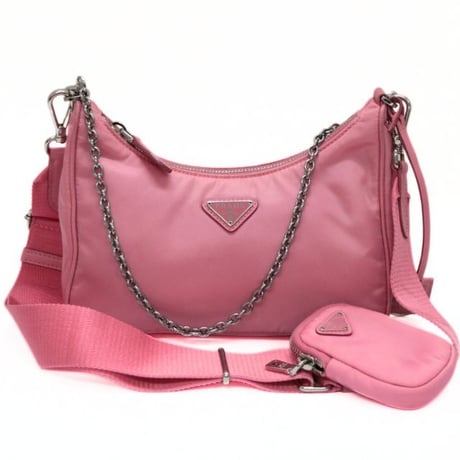PRADA Re-Edition Shoulder Bag Nylon Pink #72449
