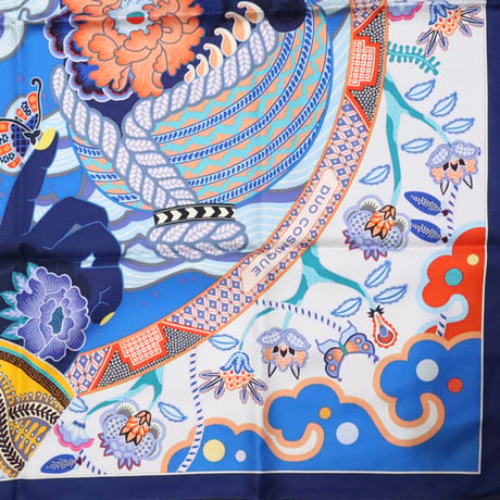 HERMES Carre 90 Silk 100% Scarf Stole "DUO COSMIQUE" #19111