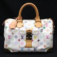 Louis Vuitton x Murakami Speedy 30 Handbag Monogram Multicolor White M92643 #75226