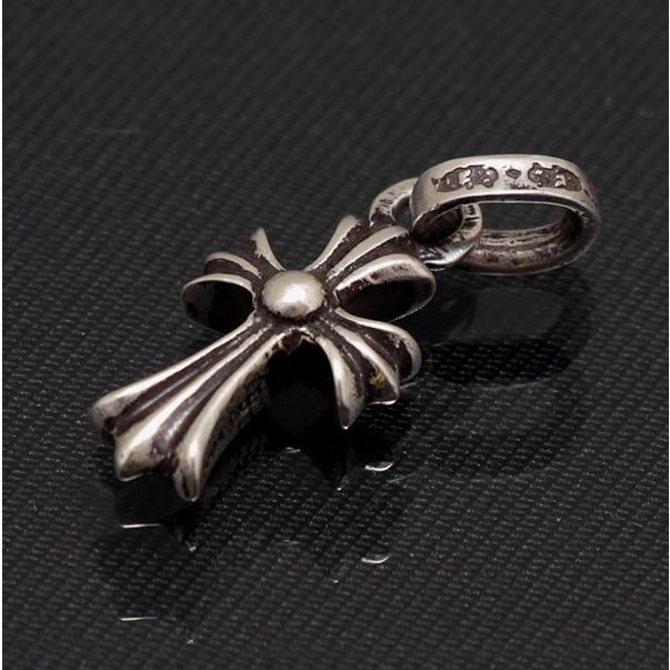 Chrome Hearts Pave Diamond Baby Fat Cross Silve