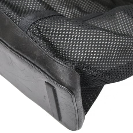 PRADA Sports Mesh Tote Bag Leather Canvas Black #74276