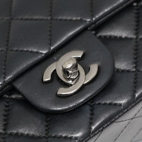 CHANEL Mini Rectangular Flap Bag Quilted Lambskin Black #75033