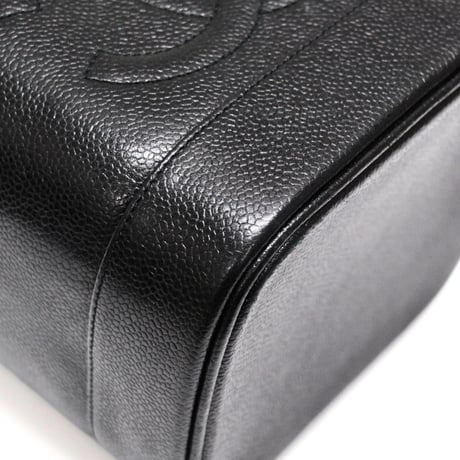 CHANEL CC Logo Vanity Bag Caviar Black #74788