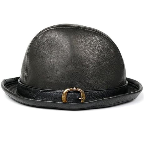Chrome Hearts Gunslinger BS Flare Leather Fedora Hat #103283