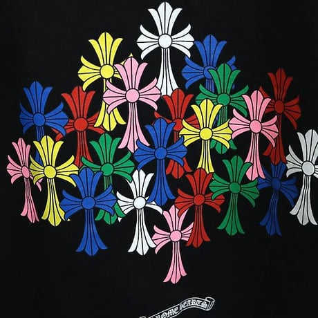 Chrome Hearts Multicolor Cemetery Cross Print Hoodie＃102938