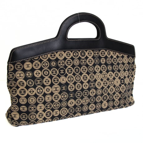 CHANEL Frame Bag CC Coin Cotton Black ＃72899