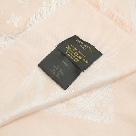 Louis Vuitton Monogram Scarf Wool Silk Rose Ballerine M72046 #73424