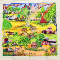 HERMES Carre 90 Silk 100% Scarf Stole "Nuba Mountain" #75196
