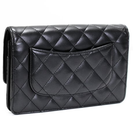 CHANEL Organizer Quilted Lambskin Black #74847