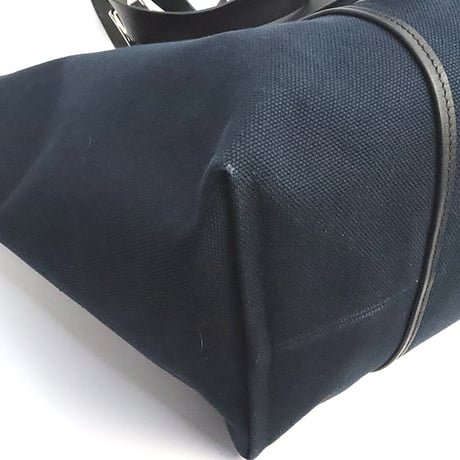 HERMES Etriviere Pocket 35 Tote Bag Toile Goeland Vache Hunter Swift Leather Black Navy ＃19000