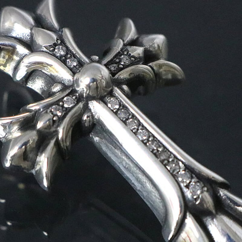 Chrome Hearts SV925 Diamond Double CH Cross Cha...