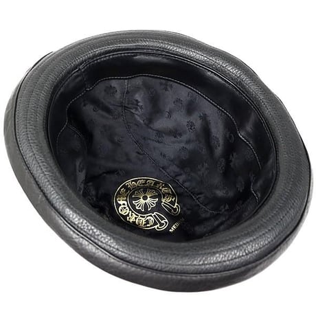 Chrome Hearts Gunslinger BS Flare Leather Fedora Hat #103283