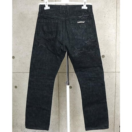 Chrome Hearts Star Patched Fleur Knee Jeans #101599