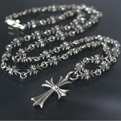 Chrome Hearts Tiny E CH Plus Tiny CH Cross Chain Necklace #101129