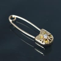 Chrome Hearts Brand New 22K Safety Pin 1P Diamond Pendant #30509