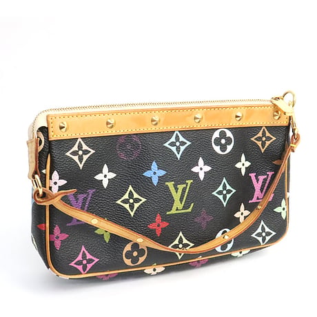 Louis Vuitton x Murakami Pochette Accessory Pouch Monogram Multicolor Black M92648 #19130