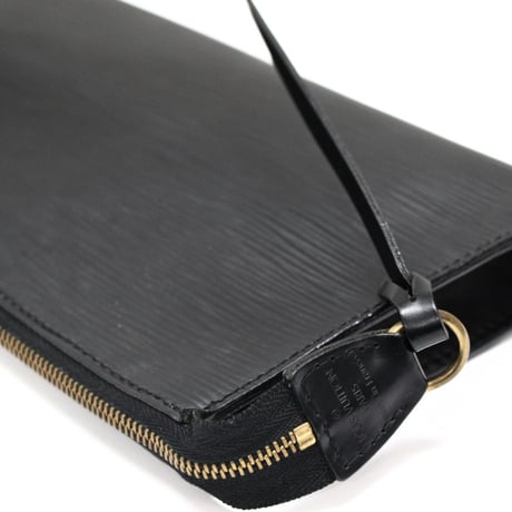 Louis Vuitton Pochette Accessory Pouch Handbag Epi Leather Black M52942 #74132