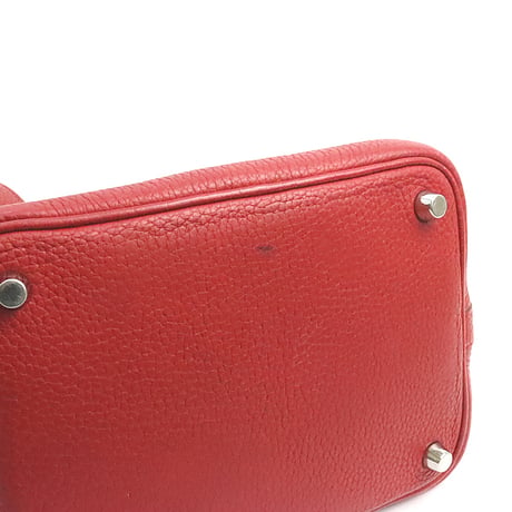 HERMES Picotin Lock PM Handbag Taurillon Clemence Leather Rouge Casaque ＃19076