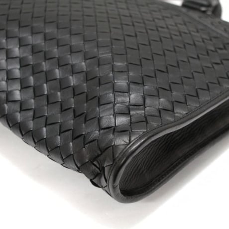 BOTTEGA VENETA Briefcase Intrecciato Leather Black #73720