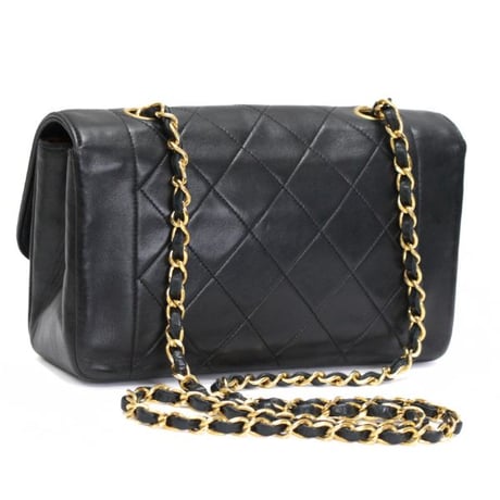 CHANEL Single Flap Bag Quilted Lambskin Black ＃75029