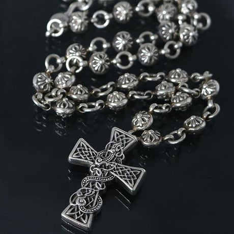 Chrome Hearts Celtic Cross With Crossball Necklace 20in  #30744