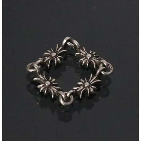 Chrome Hearts Tiny E CH Plus Pave Diamonds Ring #103060