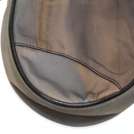 Christian Dior Saddle Pouch Printed Nylon Brown #74442